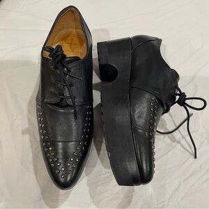 NWOT THAKOON ADDITION Black Studded Platform Oxford Women’s Size 36